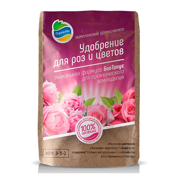 Комплексное органическое удобрение Органик Микс Для роз и цветов, 200 г