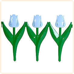 Ограждение Цветы (голубые тюльпаны) 450х300 мм, 6 шт.