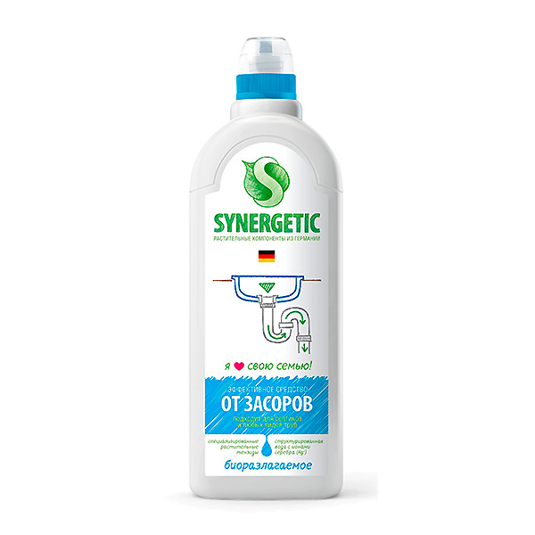 Средство от засоров Synergetic, 1 л