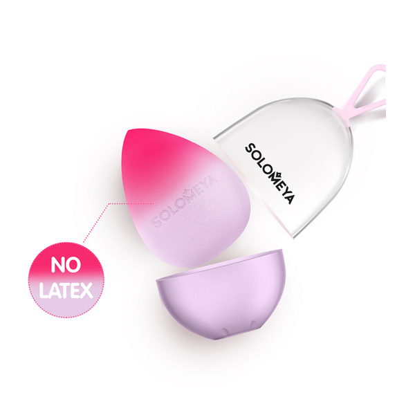 Косметический спонж для макияжа, меняющий цвет Purple-pink Solomeya  