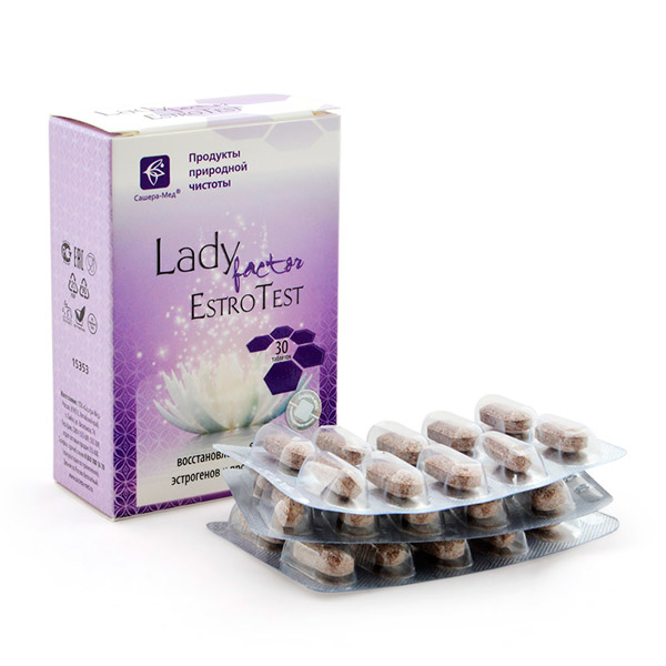 Биокомплекс Восстановление баланса эстрогенов и прогестерона LadyFactor EstroTest, 30 шт.