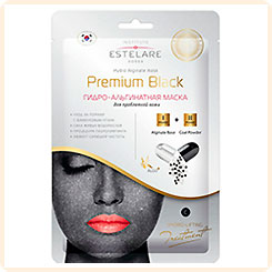 Маска для лица ГИДРО-альгинатная Premium BLACK (для проблемной кожи)