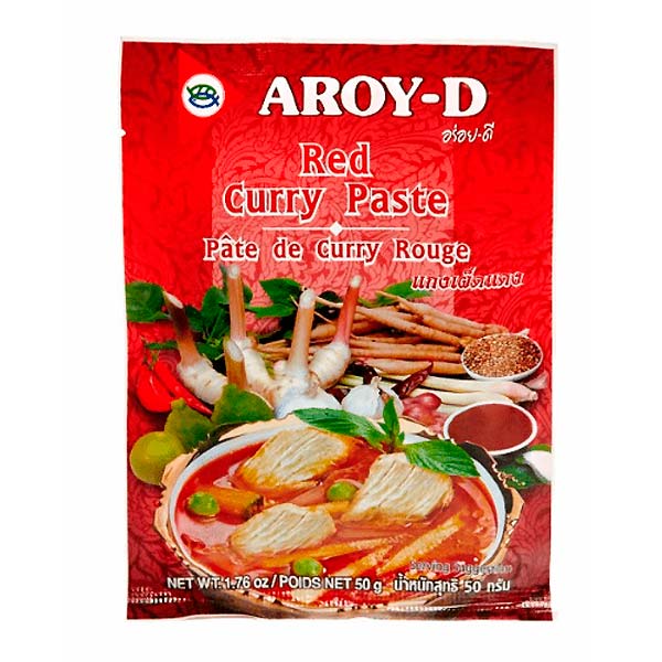 Паста Карри красная в пакетике Aroy-D, 50 г
