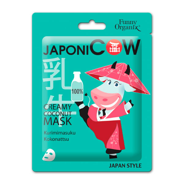 Сливочная тканевая маска для лица Funny Organix  JaponiCOW, 20 г