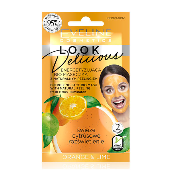 Энергизирующая bio маска для лица с натур. скрабом Orange&Lime LOOK DELICIOUS, 10 мл
