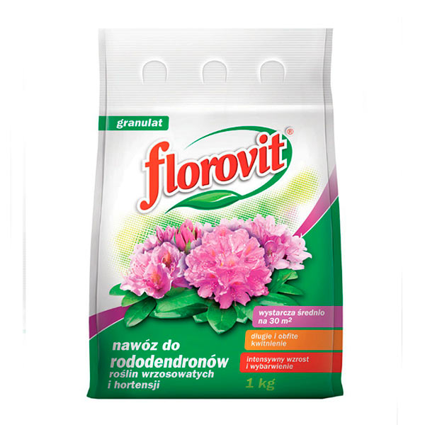 Удобрение гранулированное садовое для Рододендронов, Вереска, Гортензий Florovit (Флоровит), 1 кг