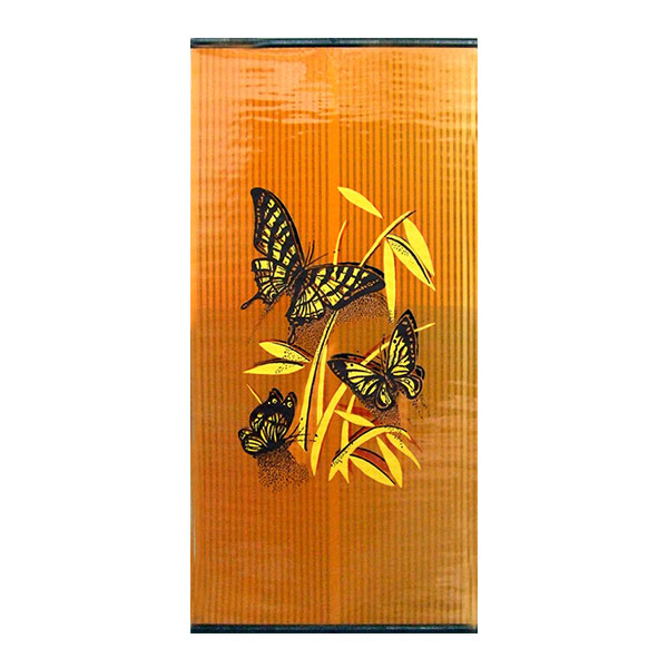 Обогреватель инфракрасный настенный Бабочки желтые на оранжевом