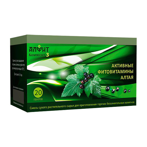 Фитосбор Алфит-3 Композит Активные фитовитамины Алтая, 20 ф/п х 2 г