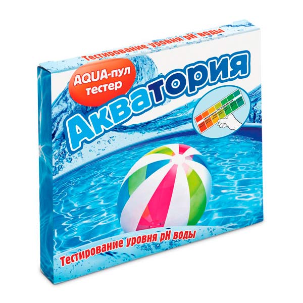 AQUA-пул-тестер Акватория для тестирования уровня pH воды бассейна, 5 ампул