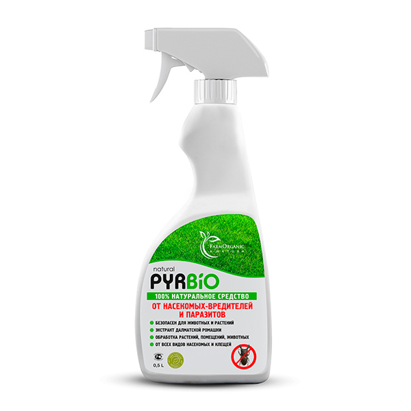 Спрей от насекомых и паразитов PYRBIO Natural (Пурбио Натурал), 0,5 л