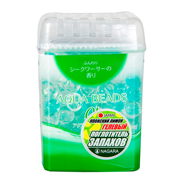 Арома-поглотитель запахов гелевый с ароматом Сикуваса (Японский лимон) Aqua Beads Nagara, 360 г