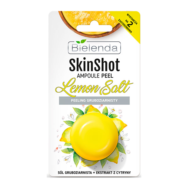 Скраб для лица Интенсивный солевой с экстрактом Лимона SKIN SHOT, 8 г