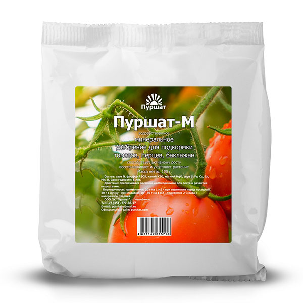 Удобрение минеральное для томатов Пуршат-М (водорастворимое), 100 г