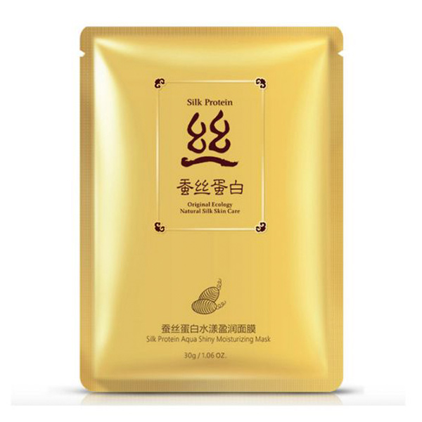 Маска для лица тканевая с протеинами шелка Подтягивающая Silk Protein Mask BioAqua