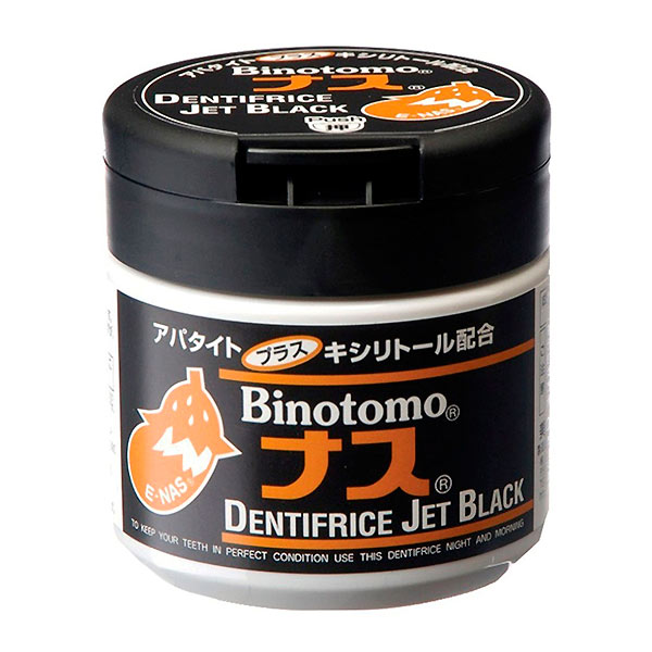 Зубной порошок с солью Отбеливающий (черный) BINOTOMO-БАКЛАЖАН Fudo Kagaku, 50 г