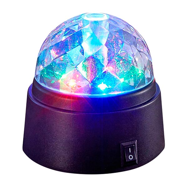 Шар Диско, 6 разноцветных LED ламп, 9 х 9 см