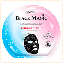 Маска для лица Кислородная BUBBLE CLEAN Shary Black Magic