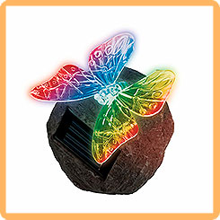 Светильник на солнечной батарее садовый Butterfly on rock 