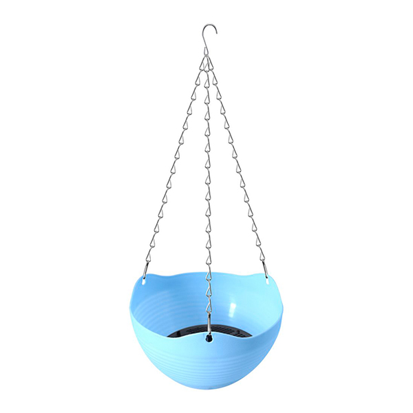 Кашпо подвесное с дренажной сеткой Голубое, d 15 см